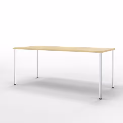 Table Hola 180 x 80 cm - 4 pieds finition chrome satiné