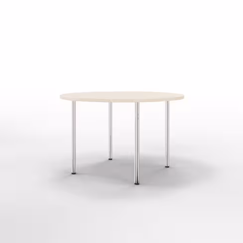 Table Hola Ø 120 cm - 4 pieds finition chrome
