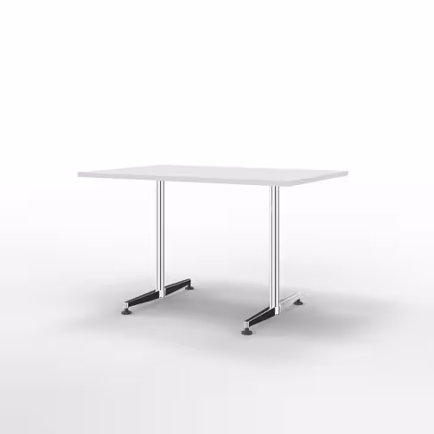 Table San Siro - 120 x 80 cm - piétement à dégagement latéral finition chrome