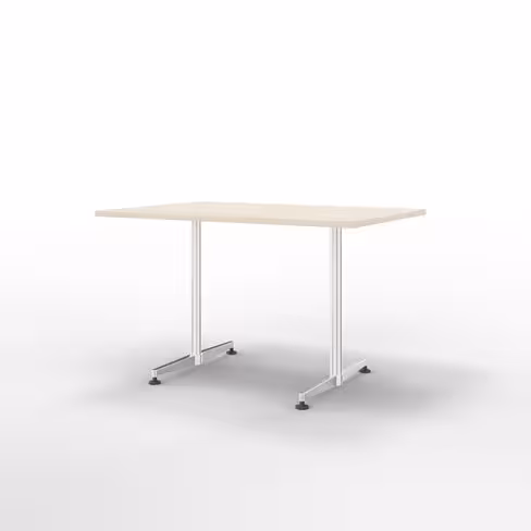 Table San Siro - 120 x 80 cm - piétement à dégagement latéral finition chrome satiné