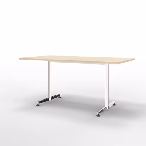 Table San Siro - 160 x 80 cm - piétement à dégagement latéral finition chrome