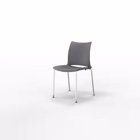 Chaise 4 pieds Hola époxy - piètement chrome satiné - polypropylène