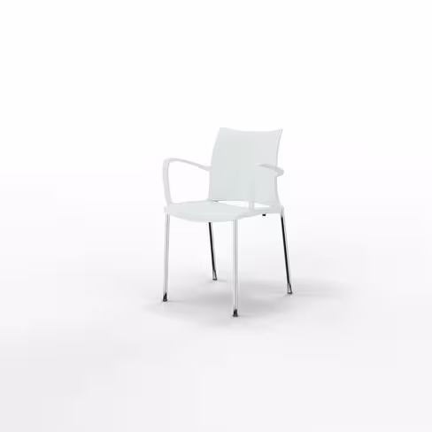 Fauteuil 4 pieds Hola époxy - piètement chrome - polypropylène