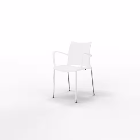 Fauteuil 4 pieds Hola époxy - piètement chrome satiné - polypropylène