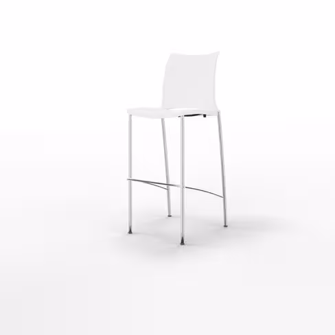 Chaise Haute 4 pieds Hola - piètement chrome - polypropylène