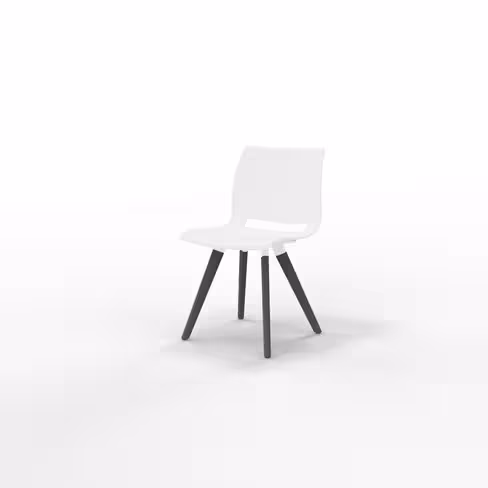 Chaise 4 pieds Uni Verso - piètement bois - polypropylène