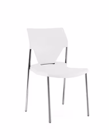Chaise 4 pieds Ioko - polypropylène - sans placet - piétement chrome - empilable - lot de 4