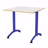 Table Zen - 80 x 80 cm - piétement à dégagement latéral - plateau stratifié - chants alaisés