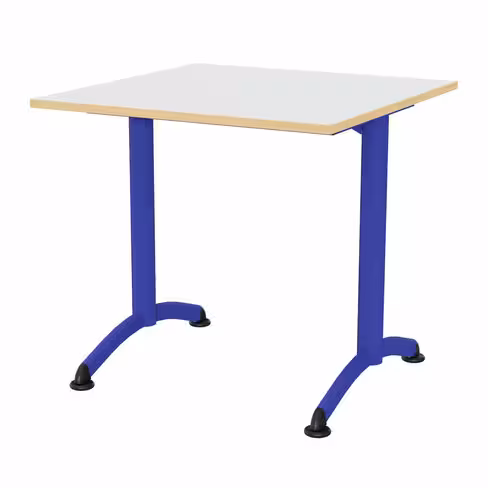 Table Zen - 80 x 80 cm - piétement à dégagement latéral - plateau stratifié - chants alaisés