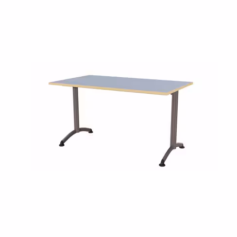 Table Zen - 140 x 80 cm - piétement à dégagement latéral - plateau stratifié - chants alaisés