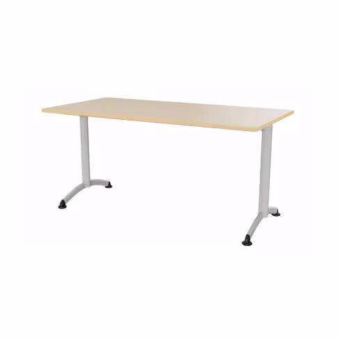 Table Zen - 160 x 80 cm - piétement à dégagement latéral - plateau stratifié - chants alaisés