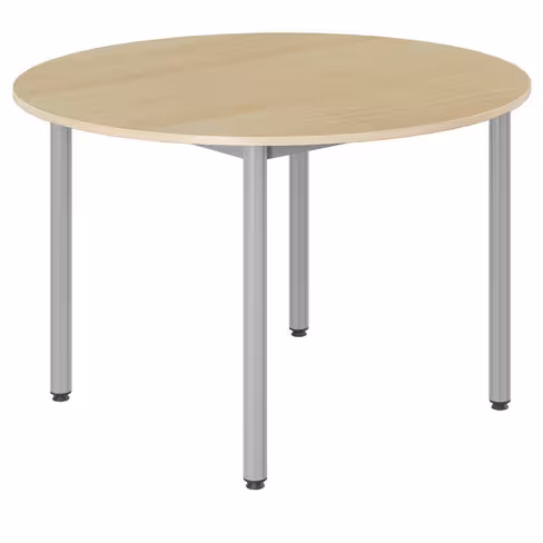 Table Bandana - Ø 120 cm - 4 pieds époxy - plateau stratifié antibruit - taille 6