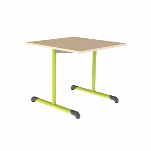 Table Bandana - 80 x 80 cm - piétement à dégagement latéral époxy - plateau stratifié - taille 5