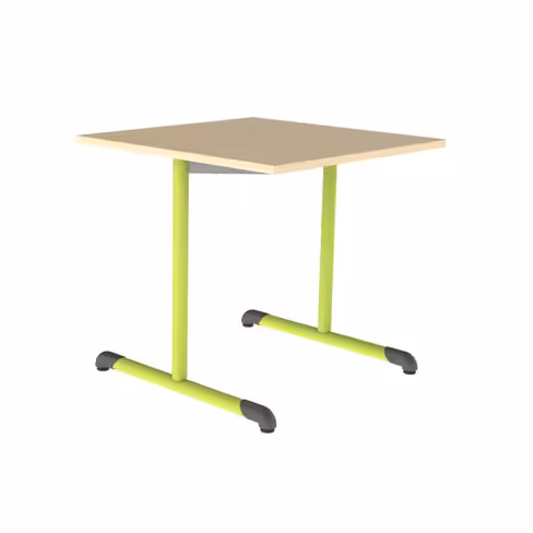 Table Bandana - 80 x 80 cm - piétement à dégagement latéral époxy - plateau stratifié - taille 6