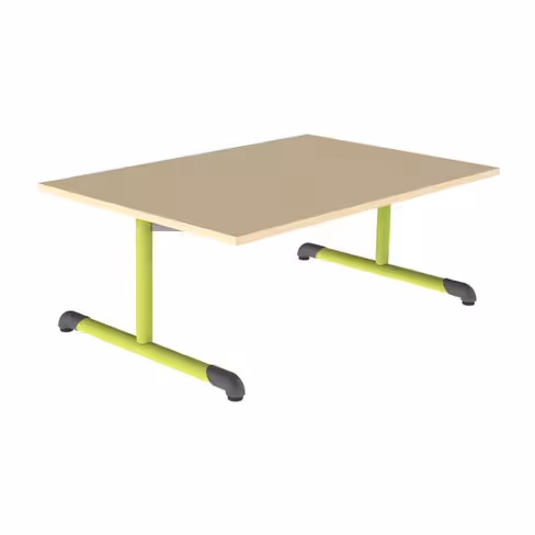 Table Bandana - 120 x 80 cm - piétement à dégagement latéral époxy - plateau stratifié - taille 1