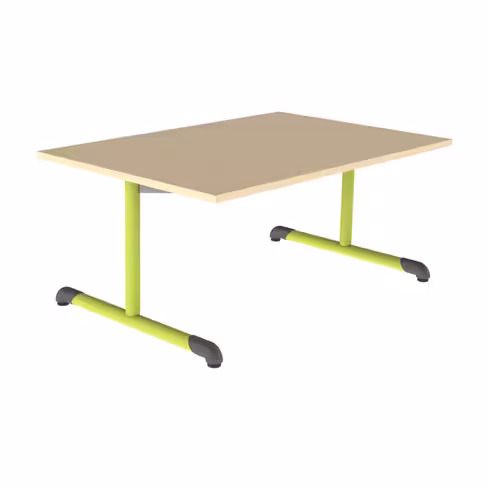 Table Bandana - 120 x 80 cm - piétement à dégagement latéral époxy - plateau stratifié - taille 2