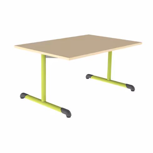 Table Bandana - 120 x 80 cm - piétement à dégagement latéral époxy - plateau stratifié - taille 3