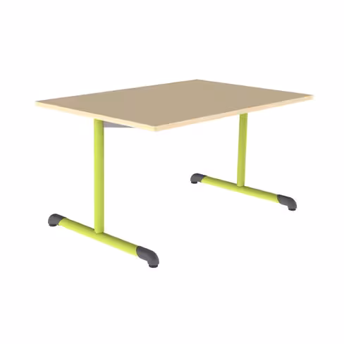 Table Bandana - 120 x 80 cm - piétement à dégagement latéral époxy - plateau stratifié - taille 4