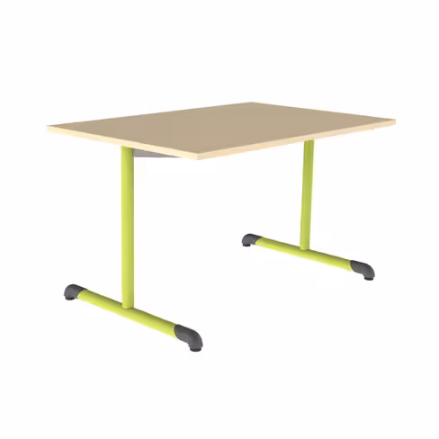 Table Bandana - 120 x 80 cm - piétement à dégagement latéral époxy - plateau stratifié - taille 5