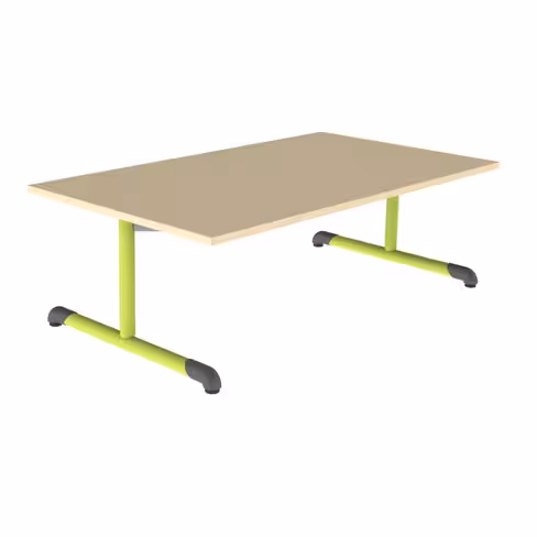 Table Bandana - 140 x 80 cm - piétement à dégagement latéral époxy - plateau stratifié - taille 1