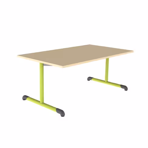 Table Bandana - 140 x 80 cm - piétement à dégagement latéral époxy - plateau stratifié - taille 3