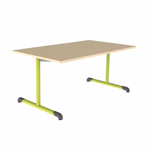 Table Bandana - 140 x 80 cm - piétement à dégagement latéral époxy - plateau stratifié - taille 4