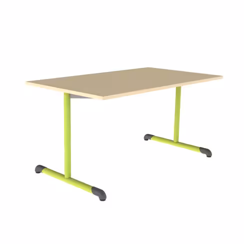 Table Bandana - 140 x 80 cm - piétement à dégagement latéral époxy - plateau stratifié - taille 5