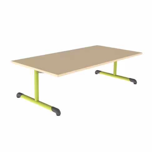 Table Bandana - 160 x 80 cm - piétement à dégagement latéral époxy - plateau stratifié - taille 1