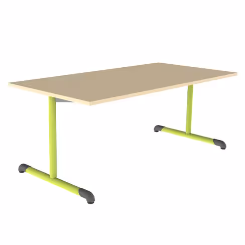 Table Bandana - 160 x 80 cm - piétement à dégagement latéral époxy - plateau stratifié - taille 4