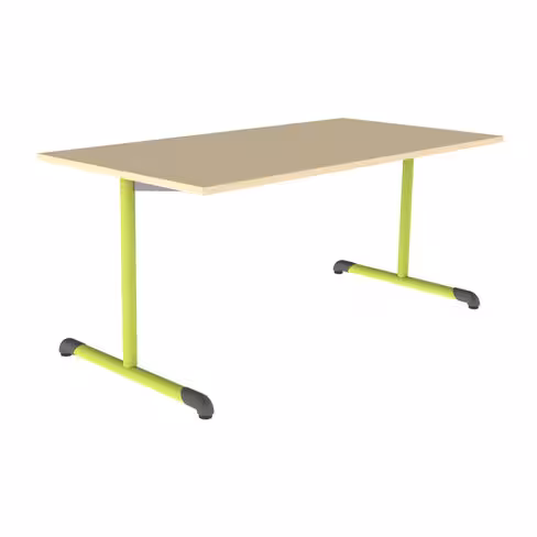 Table Bandana - 160 x 80 cm - piétement à dégagement latéral époxy - plateau stratifié - taille 5