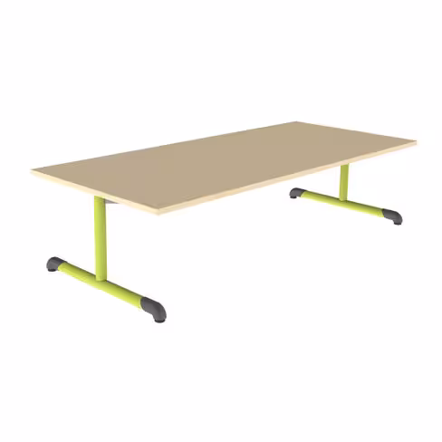 Table Bandana - 180 x 80 cm - piétement à dégagement latéral époxy - plateau stratifié - taille 1
