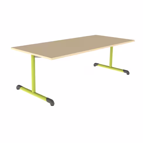 Table Bandana - 180 x 80 cm - piétement à dégagement latéral époxy - plateau stratifié - taille 3