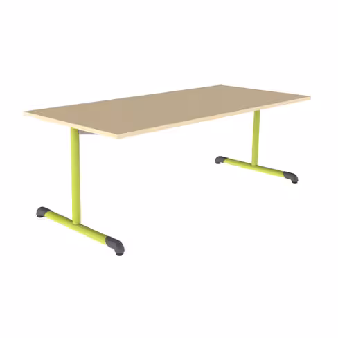 Table Bandana - 180 x 80 cm - piétement à dégagement latéral époxy - plateau stratifié - taille 4