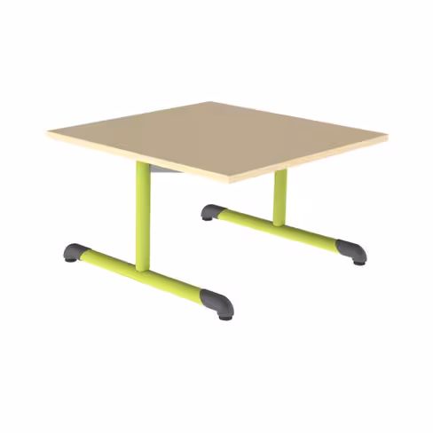 Table Bandana - 80 x 80 cm - piétement à dégagement latéral époxy - plateau stratifié antibruit - taille 1