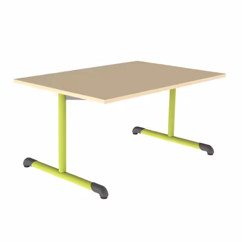 Table Bandana - 120 x 80 cm - piétement à dégagement latéral époxy - plateau stratifié antibruit - taille 3