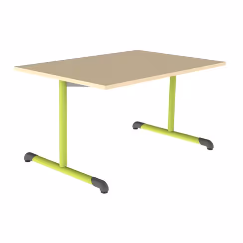 Table Bandana - 120 x 80 cm - piétement à dégagement latéral époxy - plateau stratifié antibruit - taille 4