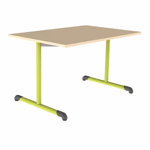 Table Bandana - 120 x 80 cm - piétement à dégagement latéral époxy - plateau stratifié antibruit - taille 5