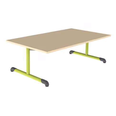 Table Bandana - 140 x 80 cm - piétement à dégagement latéral époxy - plateau stratifié antibruit - taille 1