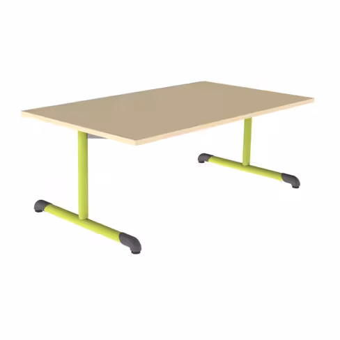 Table Bandana - 140 x 80 cm - piétement à dégagement latéral époxy - plateau stratifié antibruit - taille 2