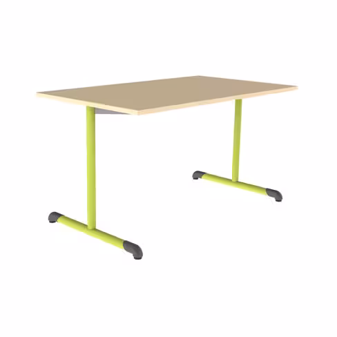 Table Bandana - 140 x 80 cm - piétement à dégagement latéral époxy - plateau stratifié antibruit - taille 6