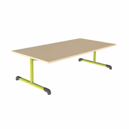 Table Bandana - 160 x 80 cm - piétement à dégagement latéral époxy - plateau stratifié antibruit - taille 1