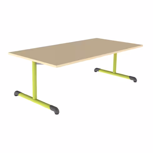 Table Bandana - 160 x 80 cm - piétement à dégagement latéral époxy - plateau stratifié antibruit - taille 2