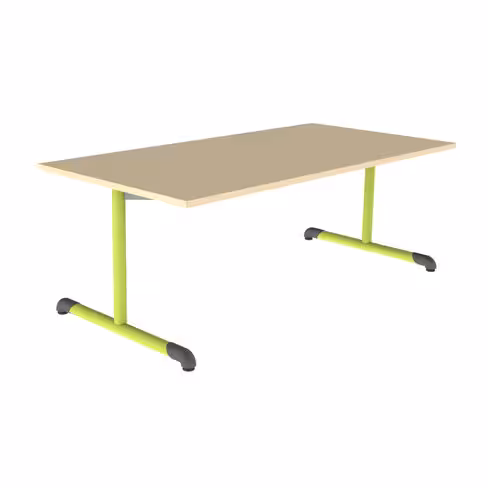 Table Bandana - 160 x 80 cm - piétement à dégagement latéral époxy - plateau stratifié antibruit - taille 3