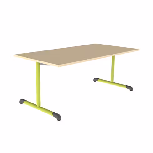 Table Bandana - 160 x 80 cm - piétement à dégagement latéral époxy - plateau stratifié antibruit - taille 4