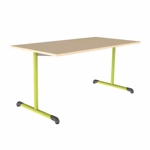 Table Bandana - 160 x 80 cm - piétement à dégagement latéral époxy - plateau stratifié antibruit - taille 6
