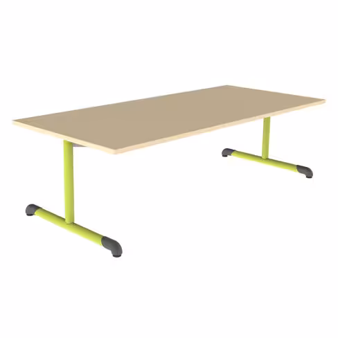 Table Bandana - 180 x 80 cm - piétement à dégagement latéral époxy - plateau stratifié antibruit - taille 2