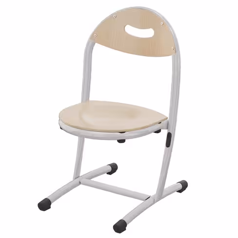 Chaise appui sur table Bandana - assise dossier séparés multiplis hêtre - taille 2 - lot de 4 - empilable par 4