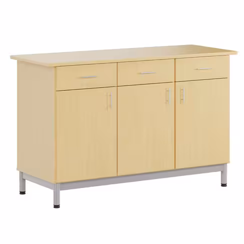 Buffet Bandana - 3 portes, 3 tiroirs - l. 143 x h. 90,5 x pr. 55 cm