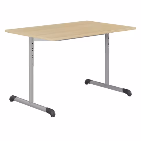 Table Bandana - 120 x 80 cm - piétement à dégagement latéral époxy - plateau stratifié - réglable en hauteur - T 3 à 6