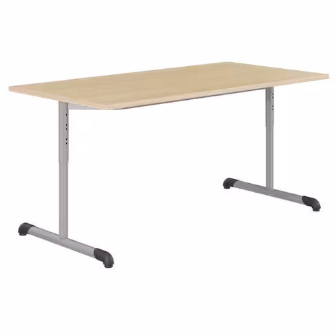 Table Bandana - 160 x 80 cm - piétement à dégagement latéral époxy - plateau stratifié - réglable en hauteur - T 3 à 6